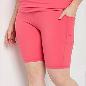 Xersion Women's 1X  Pink Bike Shorts